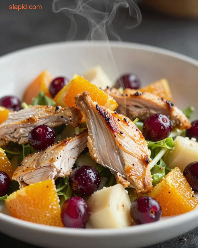 Delicious plate of Cranberry Orange Chicken Salad