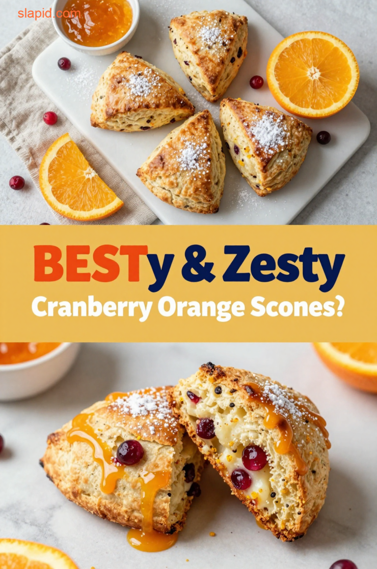 Delicious plate of Cranberry Orange Scones