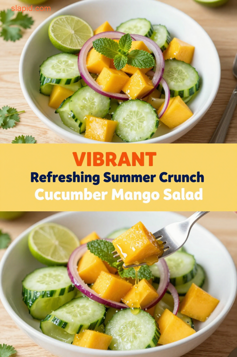 Delicious plate of Cucumber Mango Salad