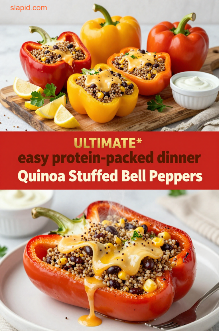 Delicious plate of Quinoa Stuffed Bell Peppers