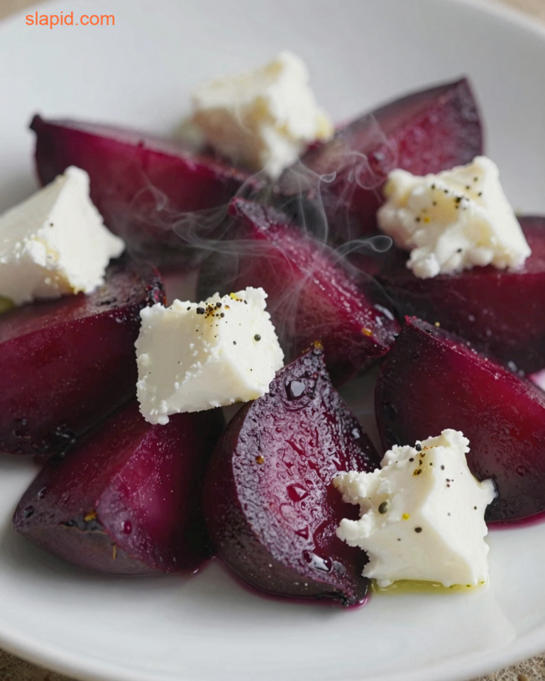 Delicious plate of Roasted Beet and Goat Cheese Salad