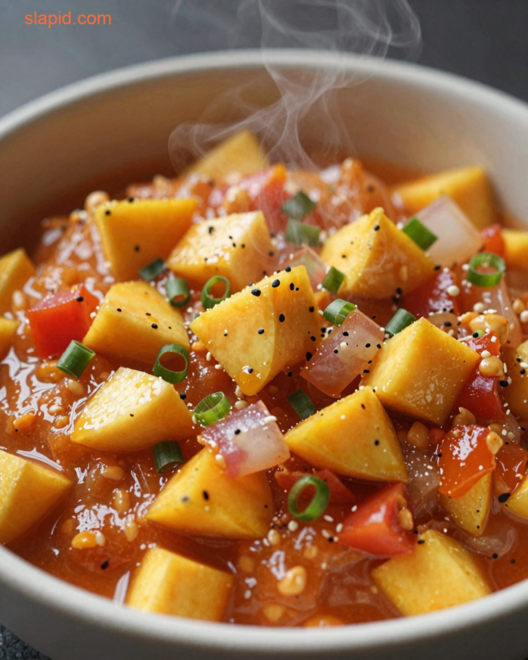 Delicious plate of Spicy Mango Salsa Dip