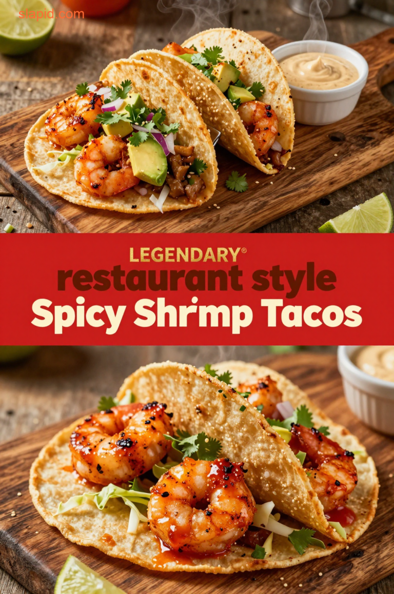 Delicious plate of Spicy Shrimp Tacos