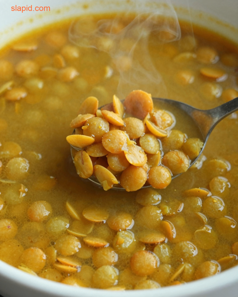 Delicious plate of Turmeric Ginger Lentil Soup