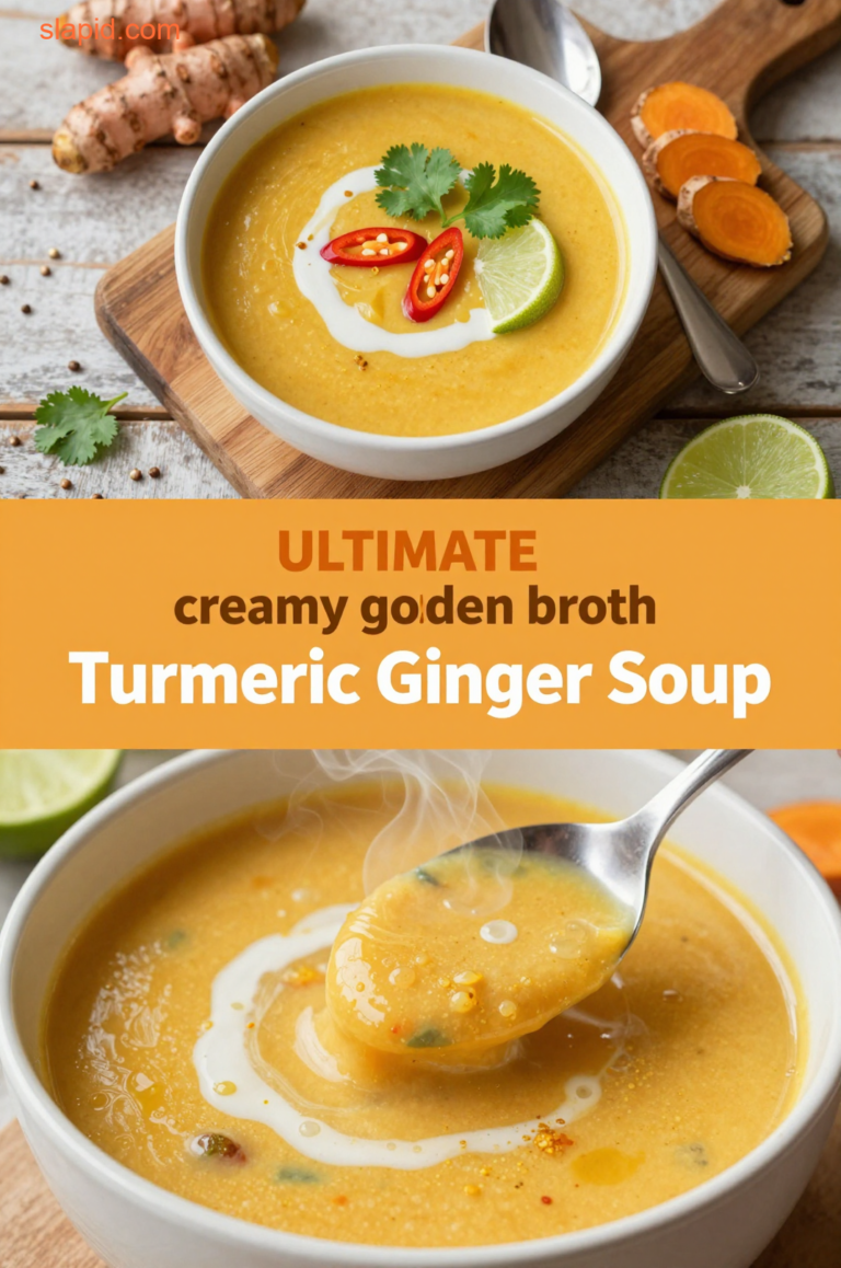 Delicious plate of Turmeric Ginger Soup
