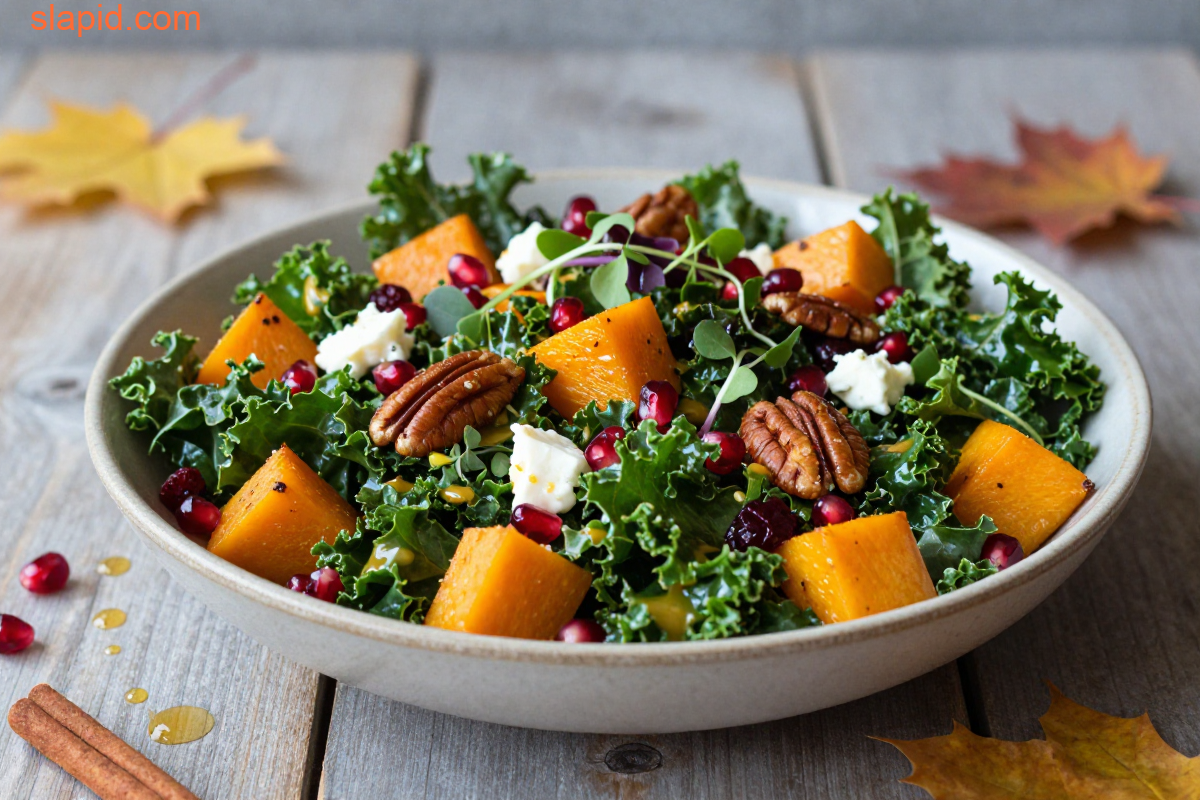 Step by step Autumn Kale Salad