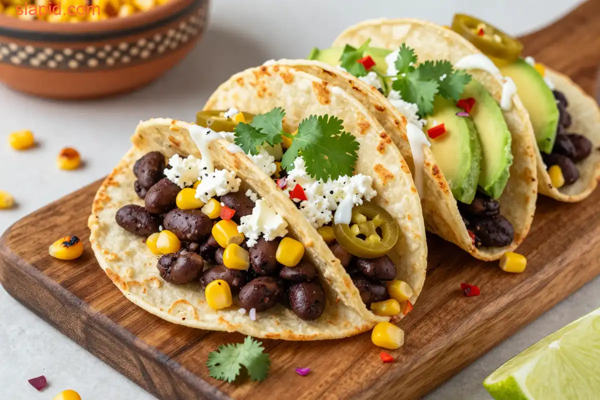 Step by step Black Bean and Corn Tacos