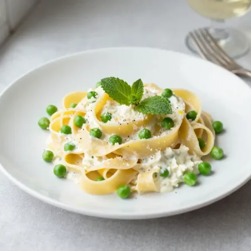 Step by step Creamy Lemon Ricotta Pasta with Peas Recipe