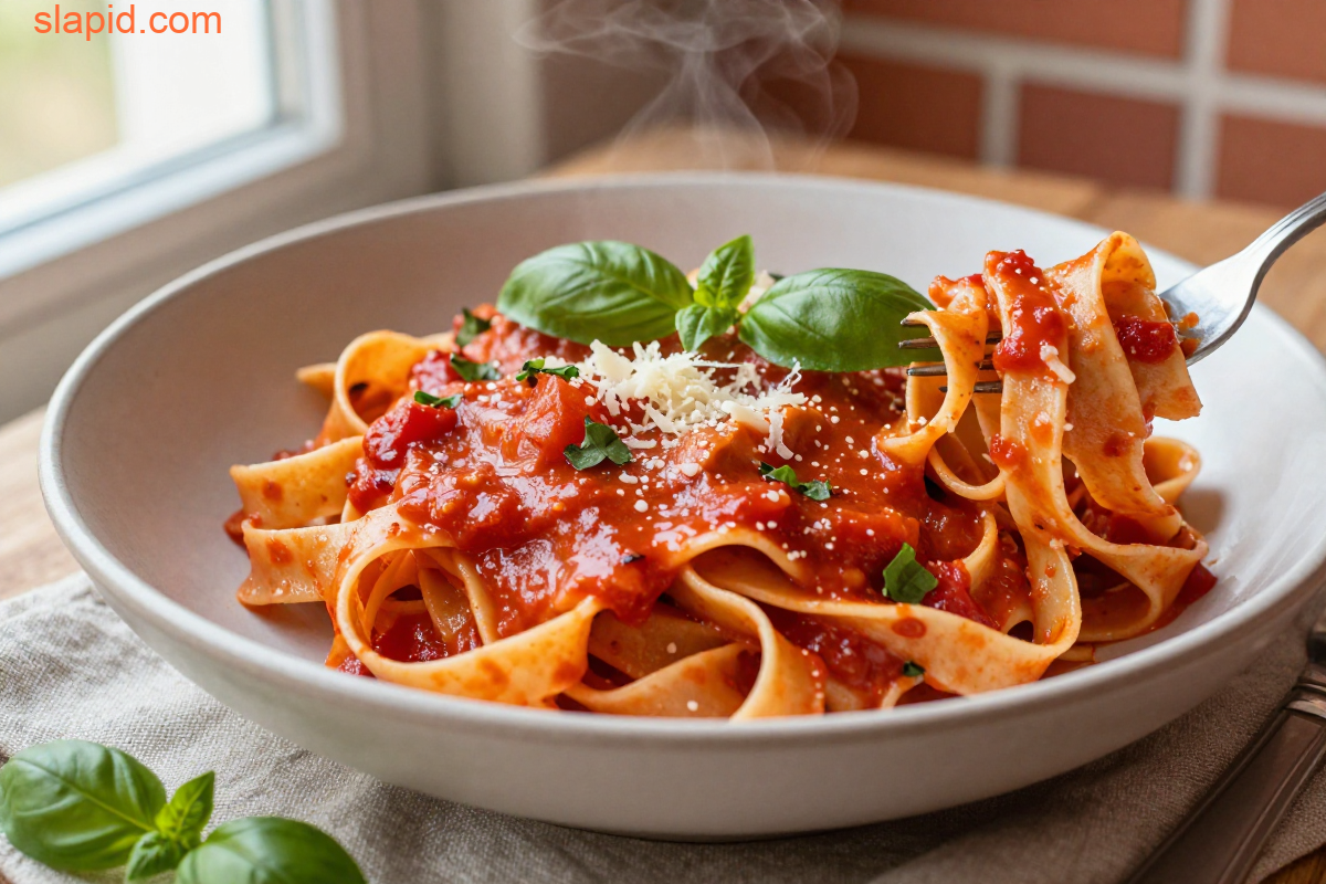 Step by step Creamy Tomato Fettuccine