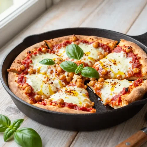 Step by step Easy Air Fryer Gluten-Free Chickpea Pizza