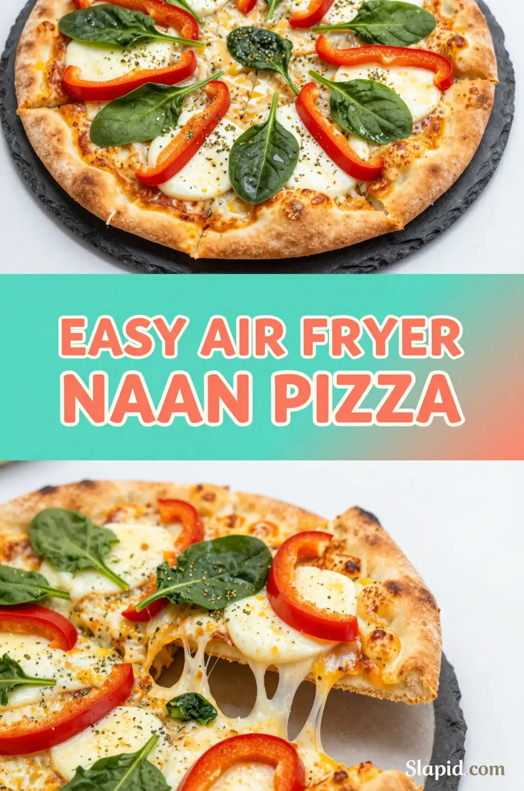 Easy Air Fryer Naan Pizza with Vegetables - Pizza Recipe | Slapid