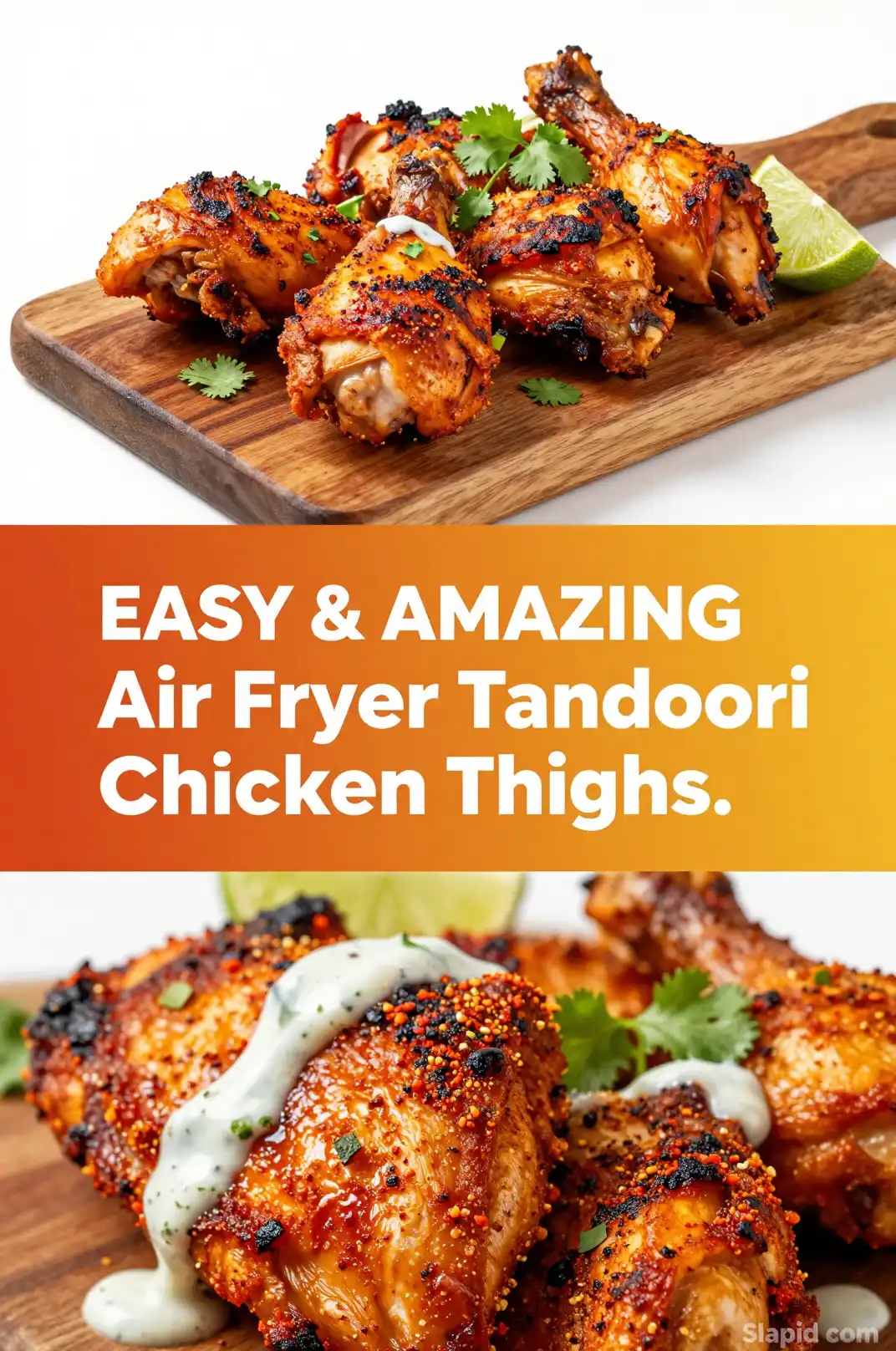 Easy Air Fryer Tandoori Chicken Thighs Recipe - Healthy Eating Recipe | Slapid