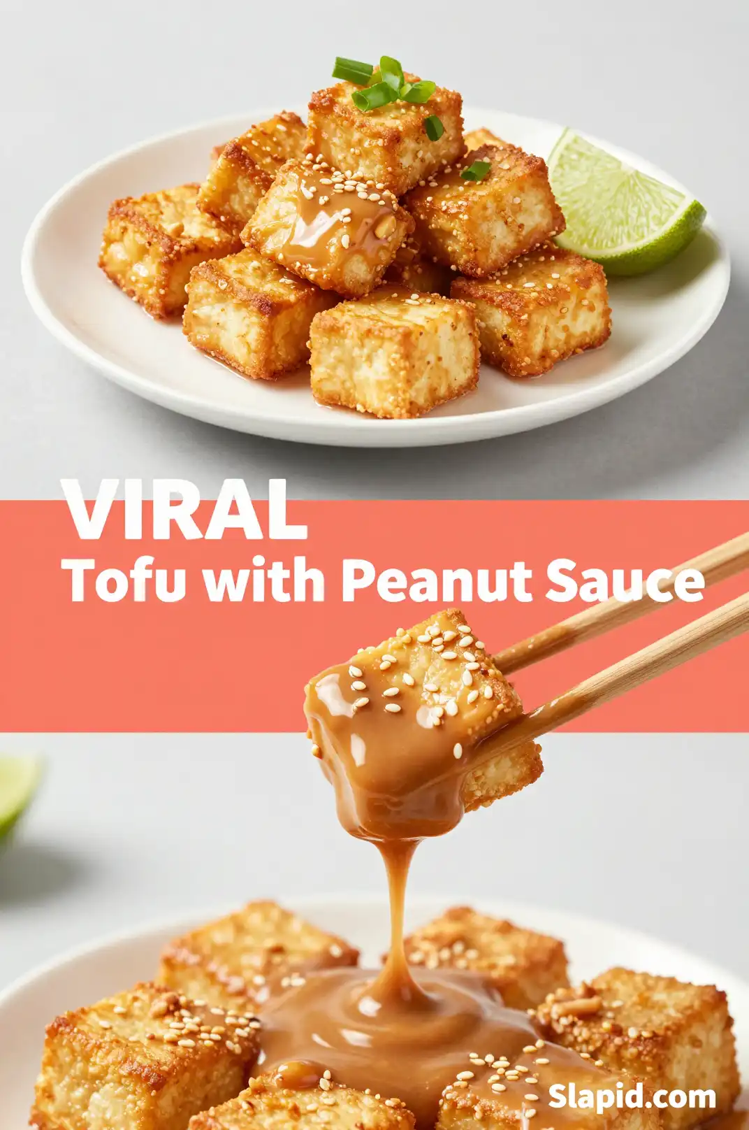 Easy Air Fryer Tofu with Peanut Sauce - Healthy Eating Recipe | Slapid