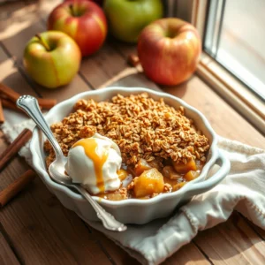 Step by step Easy Baked Apple Crumble with Oat Topping