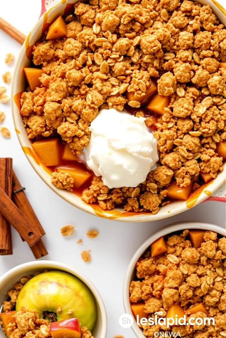 Easy Baked Apple Crumble with Oat Topping - Desserts & Sweets Recipe | Slapid