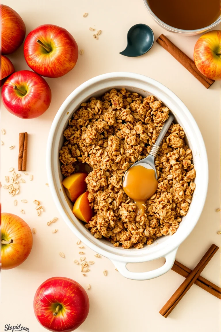 Easy Baked Apple Crumble with Oat Topping - Desserts & Sweets Recipe | Slapid