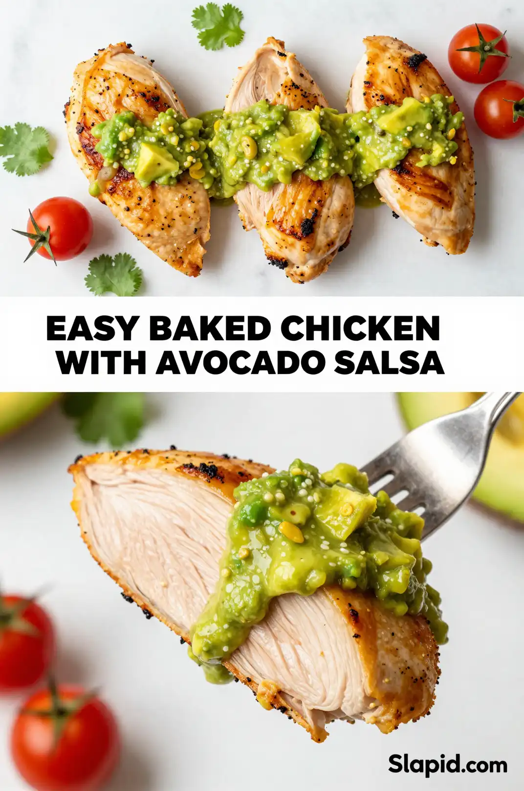 Easy Baked Chicken Breast with Avocado Salsa - Healthy Eating Recipe | Slapid