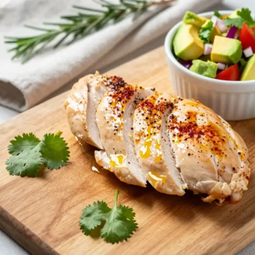 Step by step Easy Baked Chicken Breast with Avocado Salsa