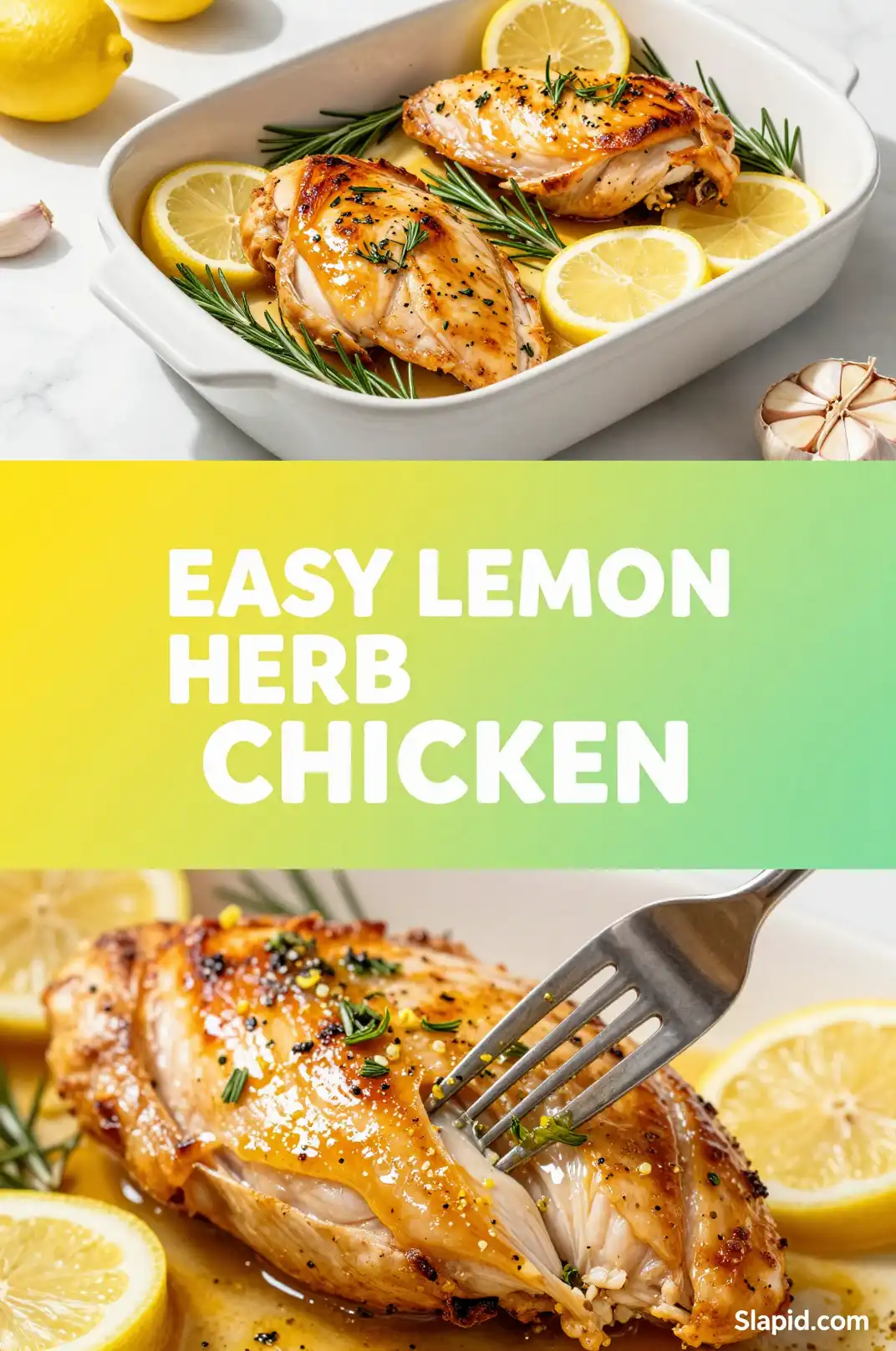 Easy Baked Chicken Breast with Lemon Herb - Chicken & Poultry Recipe | Slapid