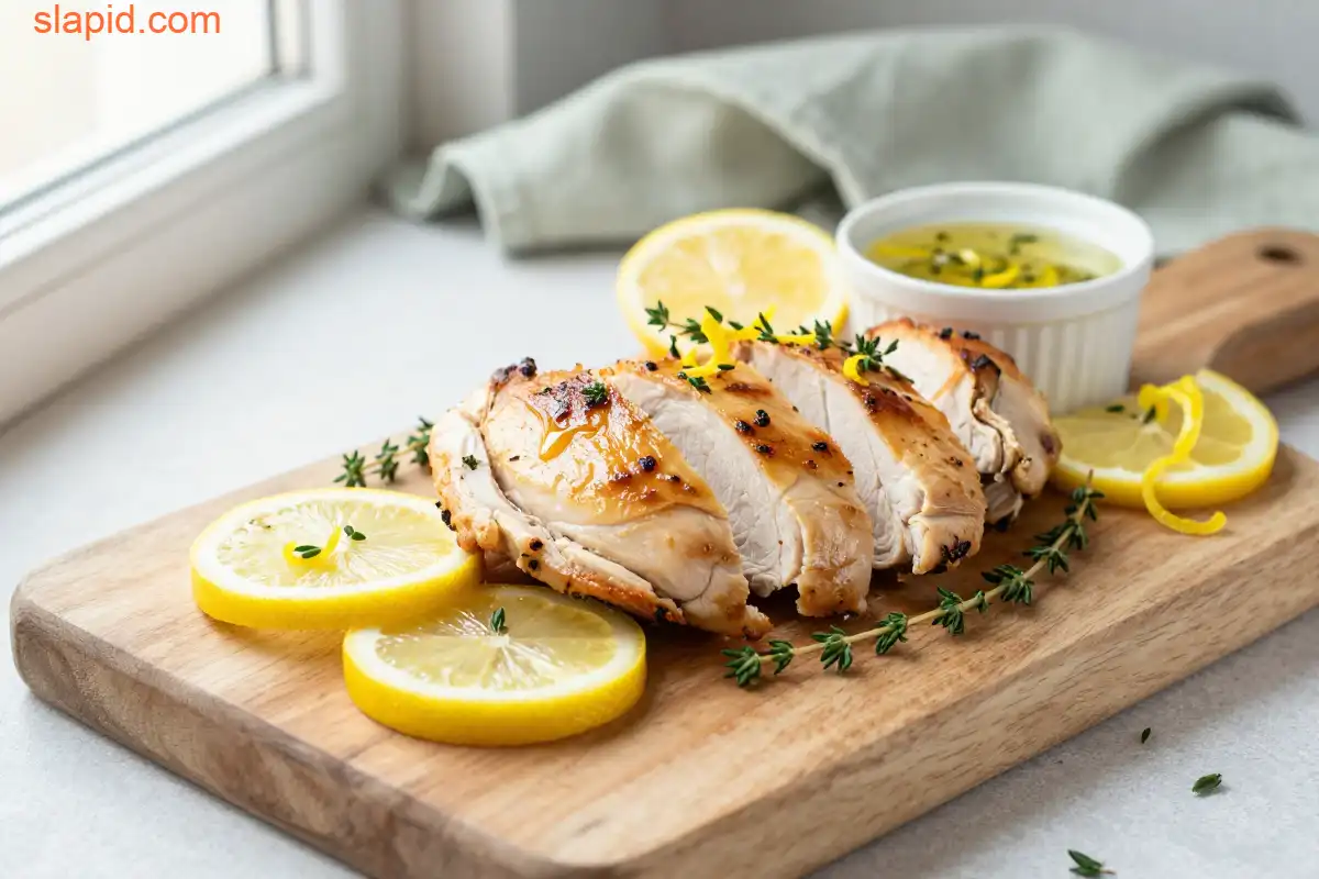 Easy Baked Chicken Breast with Lemon Herb plated dish