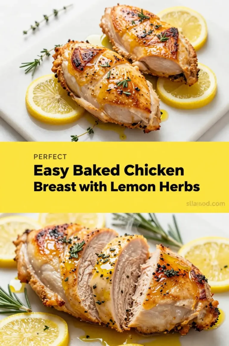 Easy Baked Chicken Breast with Lemon Herbs - Healthy Eating Recipe | Slapid