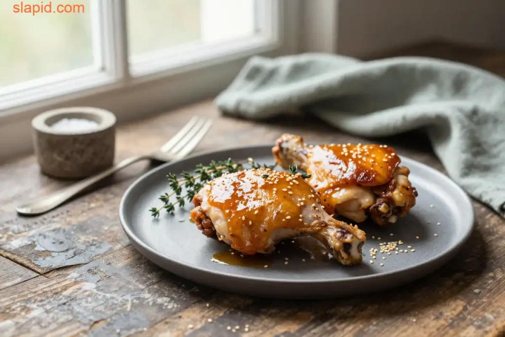 Step by step Easy Baked Chicken Thighs with Maple-Mustard