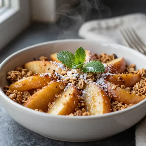 Step by step Easy Baked Cinnamon Apple Slices with Oat Crumble