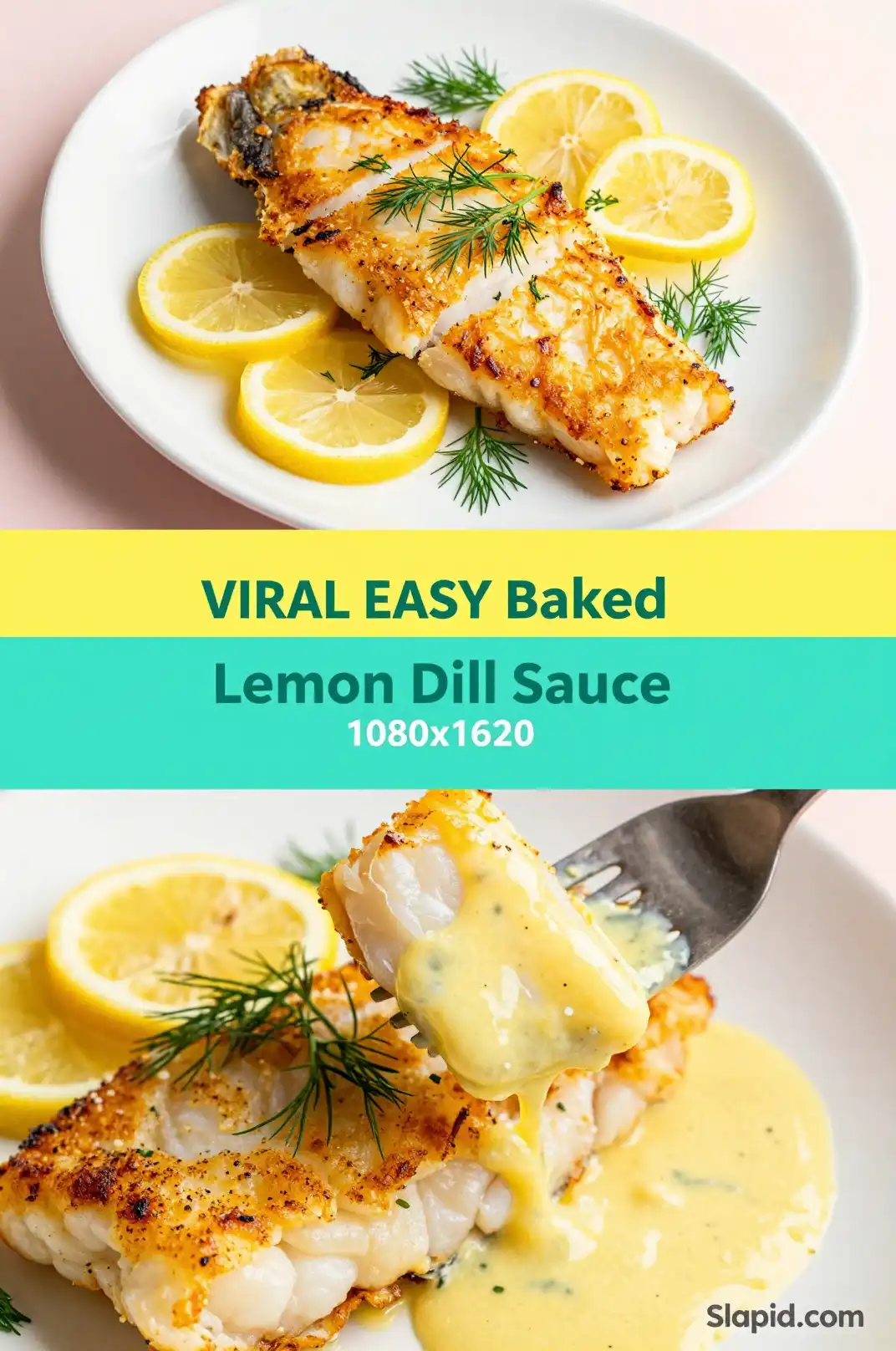 Easy Baked Cod with Lemon Dill Sauce - Seafood Recipe | Slapid