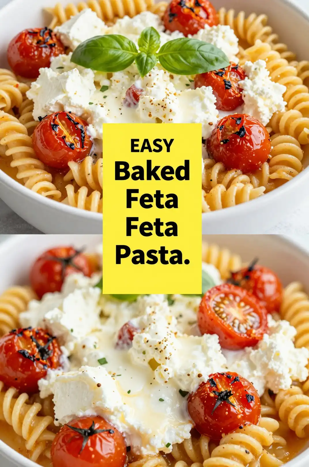 Easy Baked Feta Pasta with Cherry Tomatoes - Pasta Recipe | Slapid