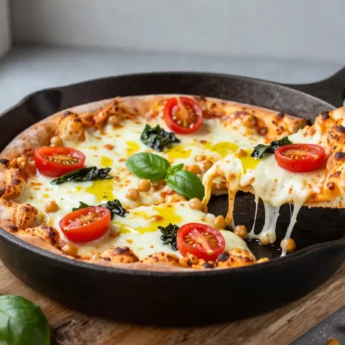 Step by step Easy Cast Iron Skillet Chickpea Flour Pizza