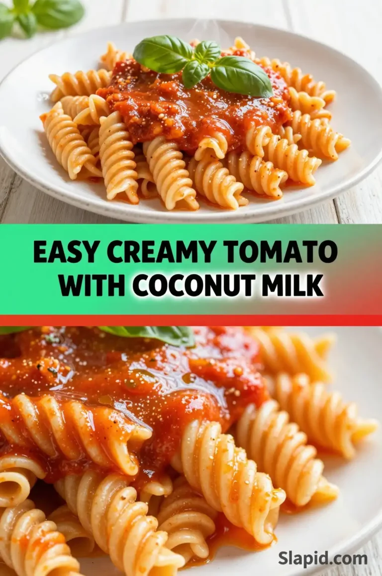Easy Creamy Tomato Pasta with Coconut Milk - Pasta Recipe | Slapid