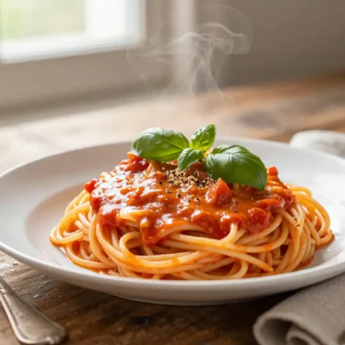 Step by step Easy Creamy Tomato Pasta with Coconut Milk