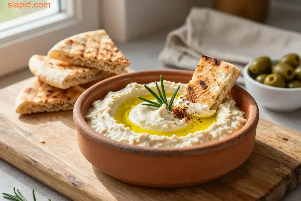 Step by step Easy Creamy White Bean Dip with Pita