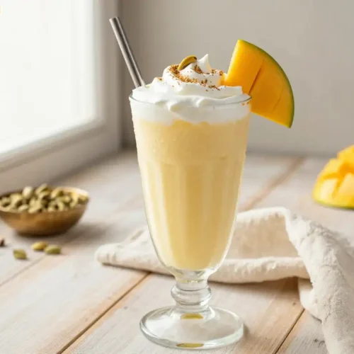 Step by step Easy Frozen Mango Lassi with Cardamom