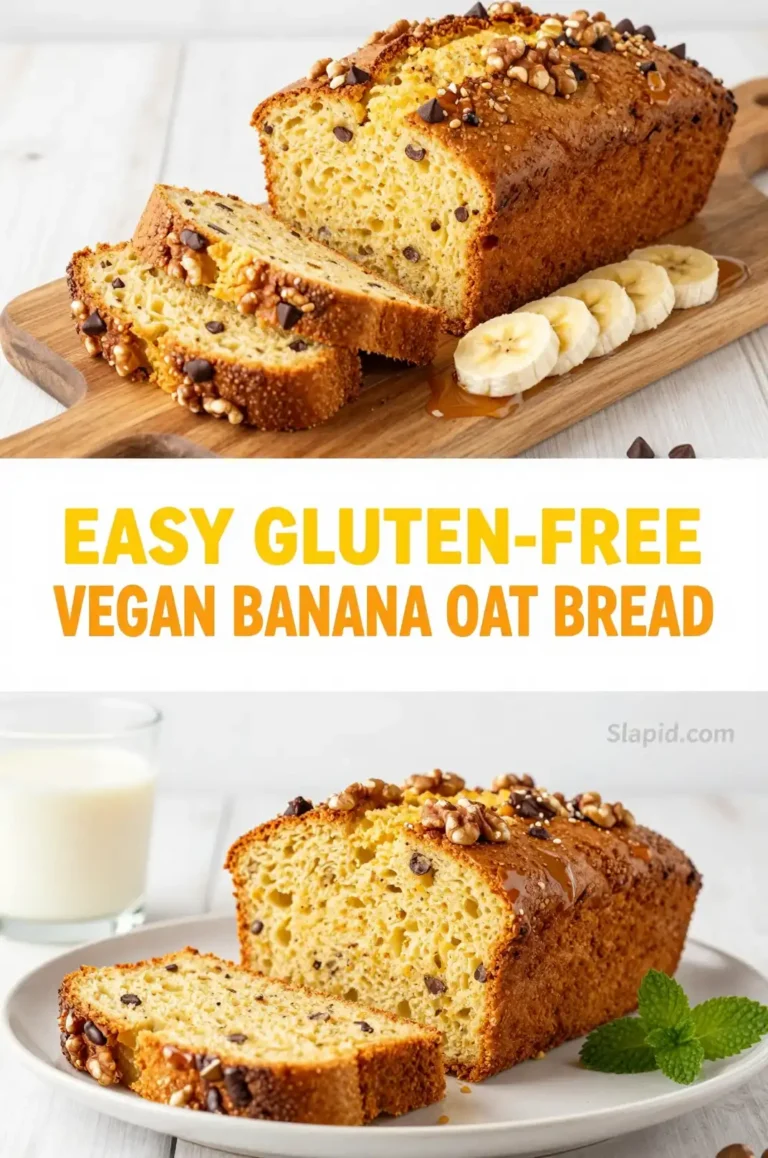 Easy Gluten-Free Vegan Banana Oat Bread - Bread & Baking Recipe | Slapid