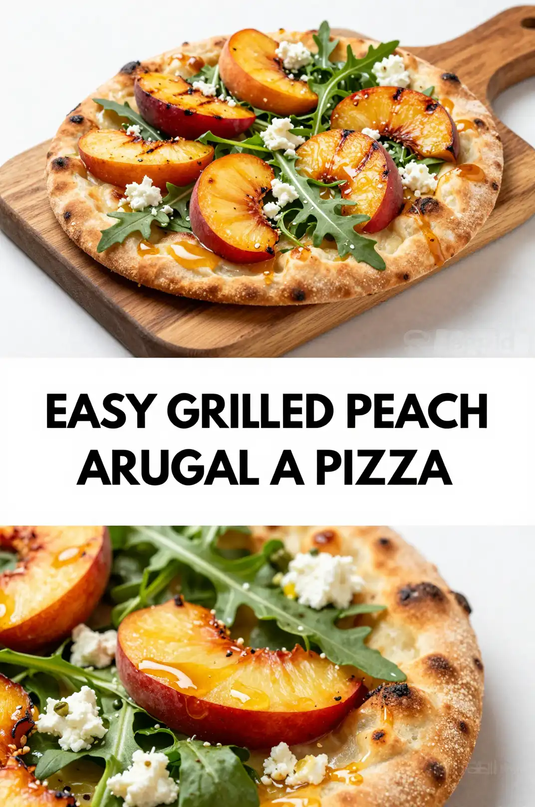 Easy Grilled Peach and Arugula Pizza Recipe - Pizza Recipe | Slapid