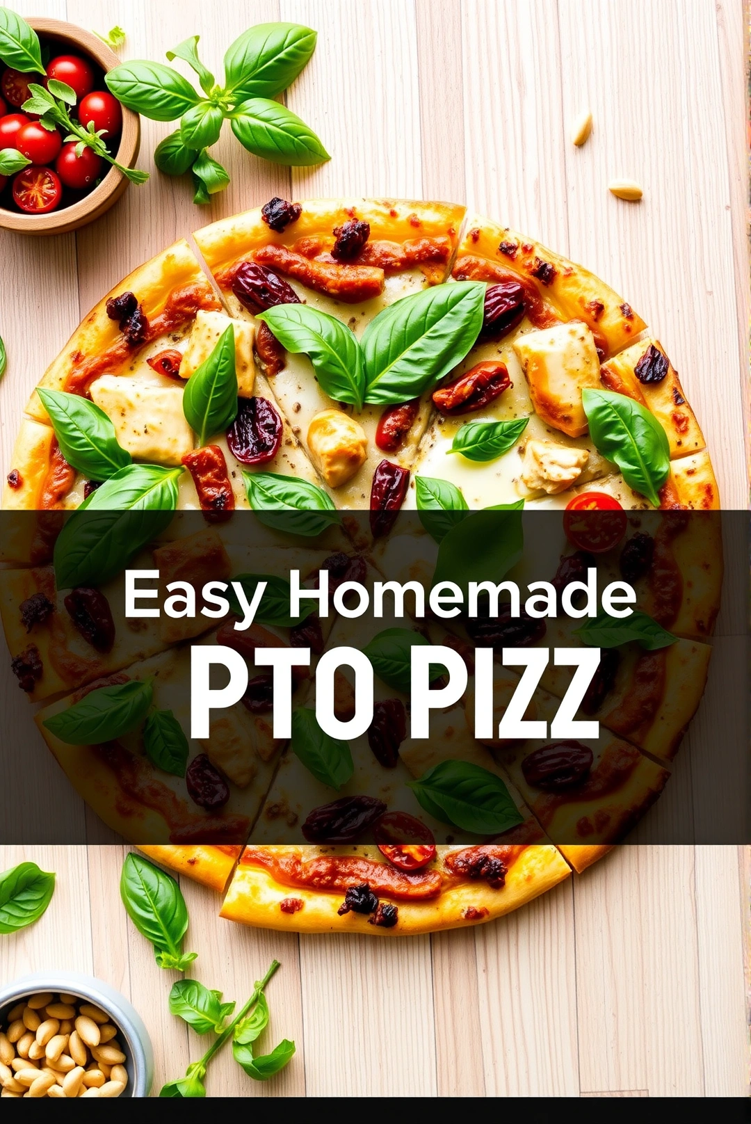 Easy Homemade Chicken Pesto Pizza with Sun-Dried Tomatoes - Pizza Recipe | Slapid