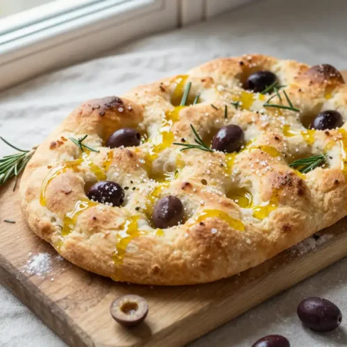 Step by step Easy Homemade Rosemary Olive Oil Focaccia