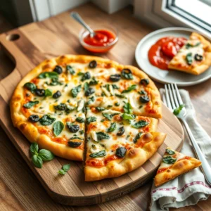 Step by step Easy Homemade Spinach Artichoke Dip Pizza Recipe