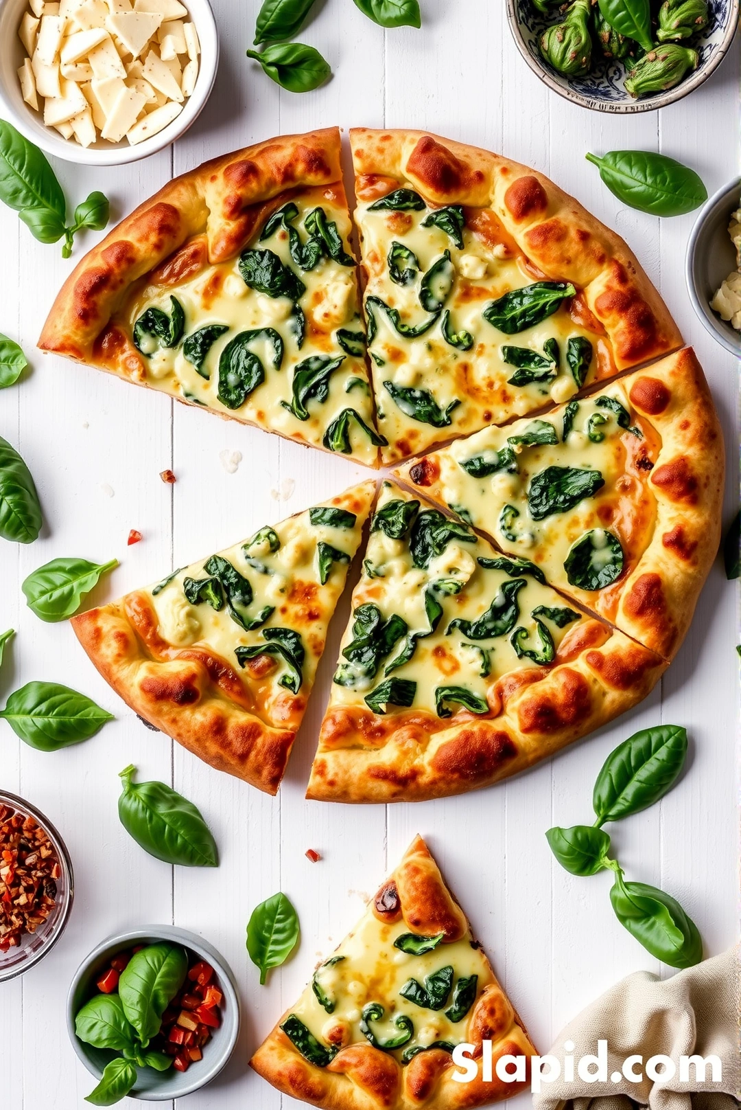 Easy Homemade Spinach Artichoke Dip Pizza Recipe - Pizza Recipe | Slapid