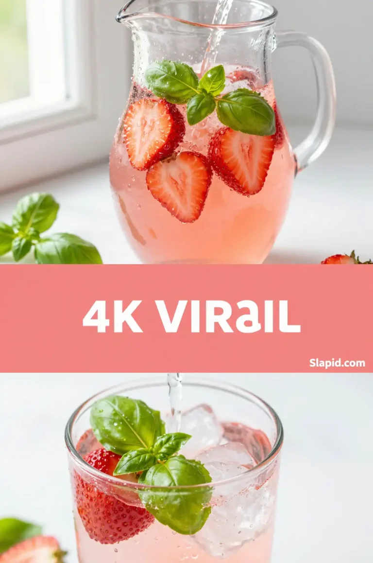 Easy Homemade Strawberry Basil Infused Water - Beverages Recipe | Slapid