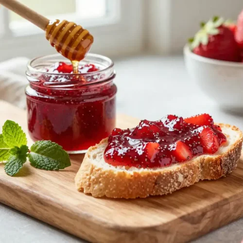 Step by step Easy Homemade Strawberry Chia Seed Jam Recipe