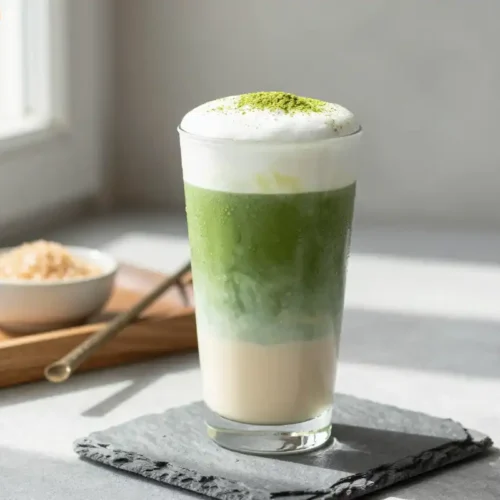 Step by step Easy Iced Matcha Latte with Oat Milk