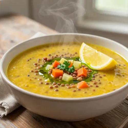 Step by step Easy Lentil Soup with Lemon and Turmeric
