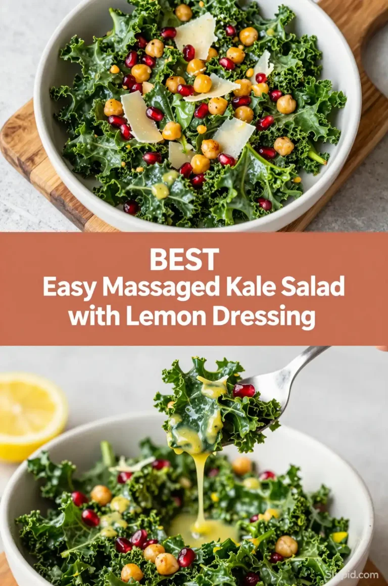 Easy Massaged Kale Salad with Lemon Dressing - Salads Recipe | Slapid