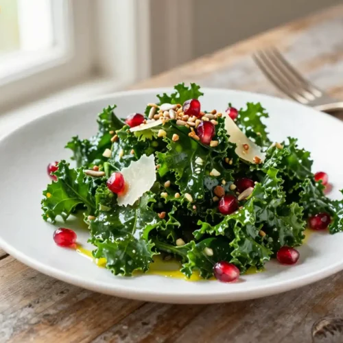 Step by step Easy Massaged Kale Salad with Lemon Dressing