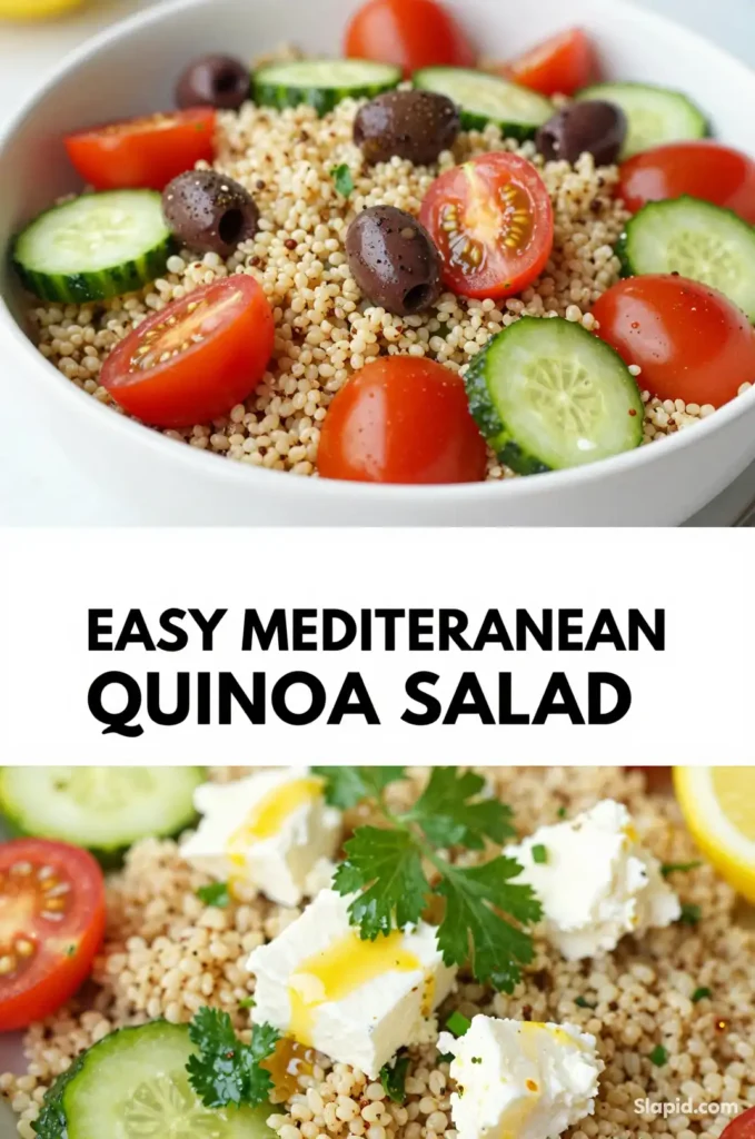 Easy Mediterranean Quinoa Salad with Lemon Dressing - Salads Recipe | Slapid