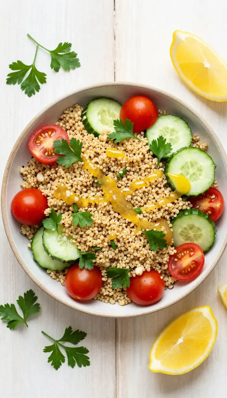 Easy Mediterranean Quinoa Salad with Lemon Vinaigrette - Salads Recipe | Slapid