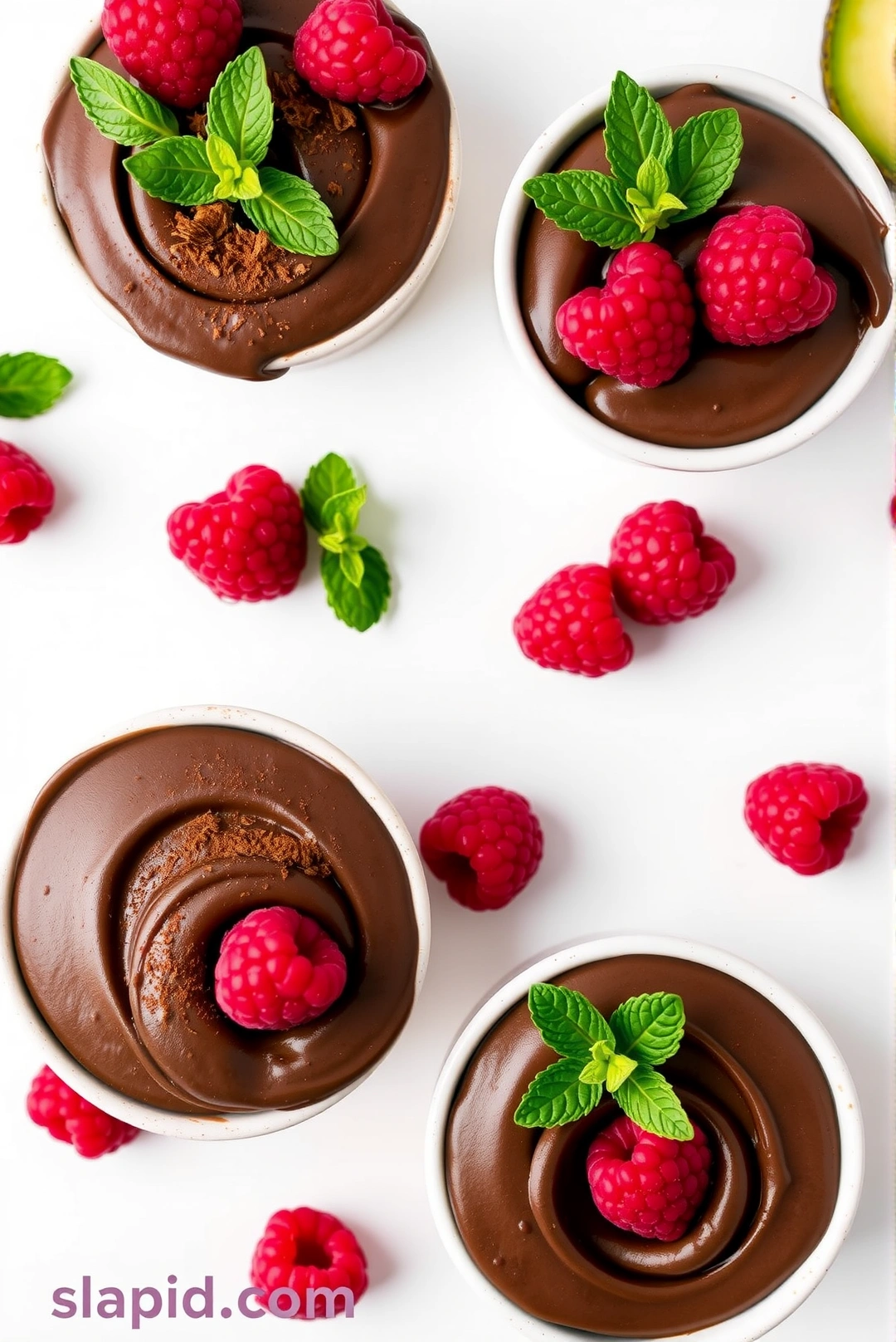Easy No-Bake Chocolate Avocado Mousse Dessert - Desserts & Sweets Recipe | Slapid