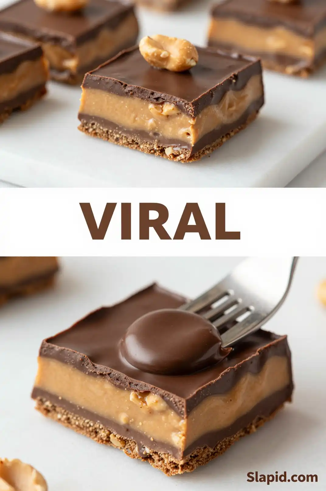 Easy No-Bake Chocolate Peanut Butter Bars pinterest pin